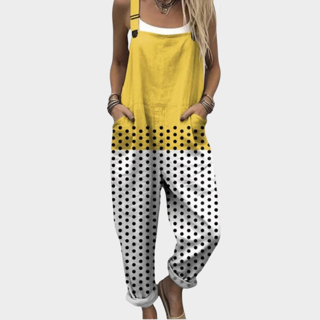 Wygodne ogrodniczki z nadrukiem