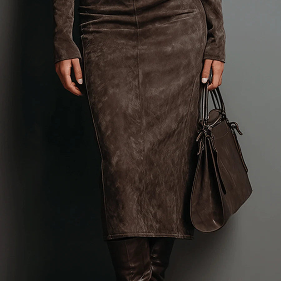 Sukienka Midi z długim rękawem