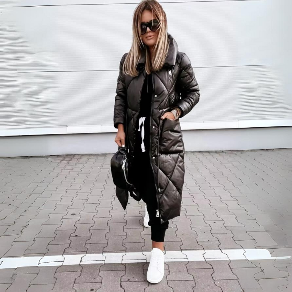 LENA| Damski Płaszcz Zimowy – Wiatroszczelny, Wodoodporny i Elegancko Ciepły