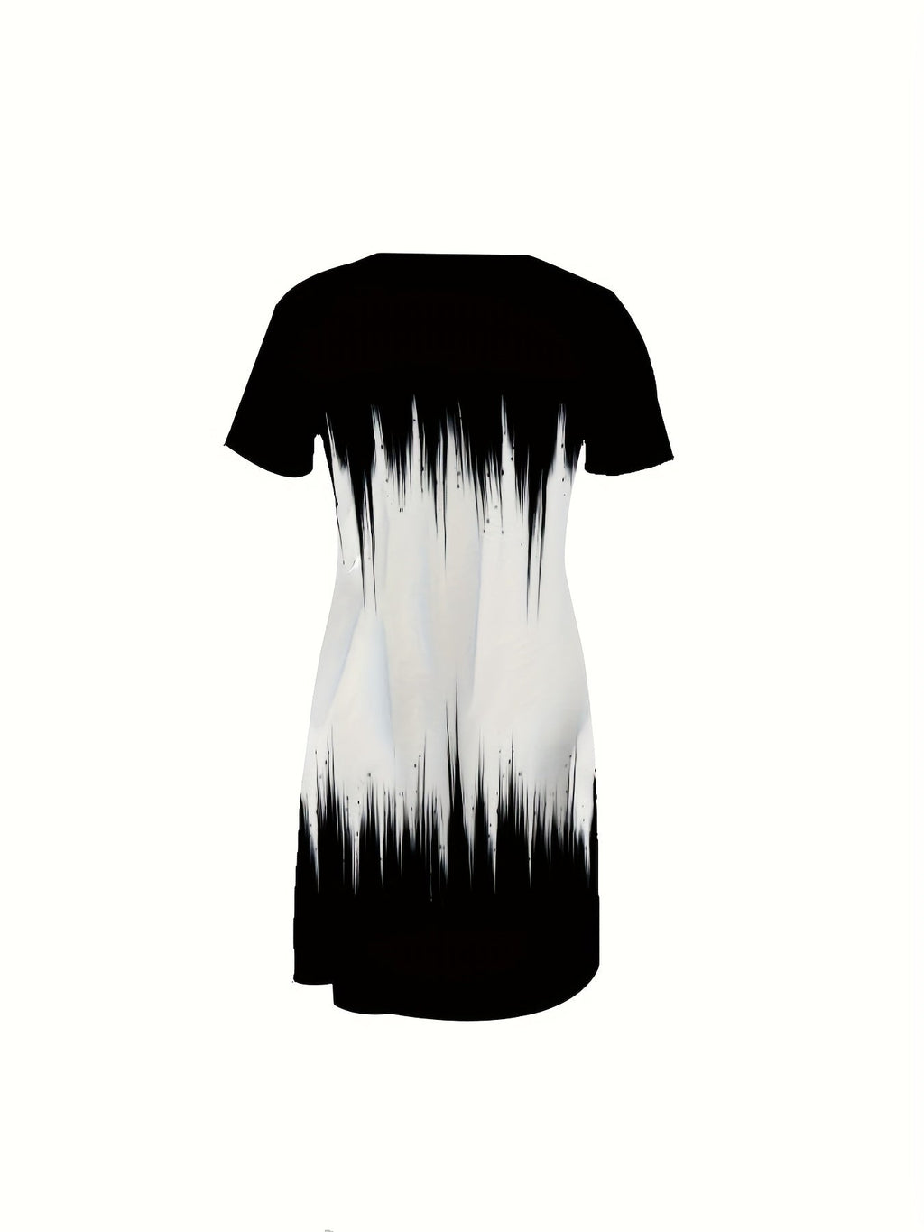 Mila | Klasyczna czarno-biała sukienka tie-dye