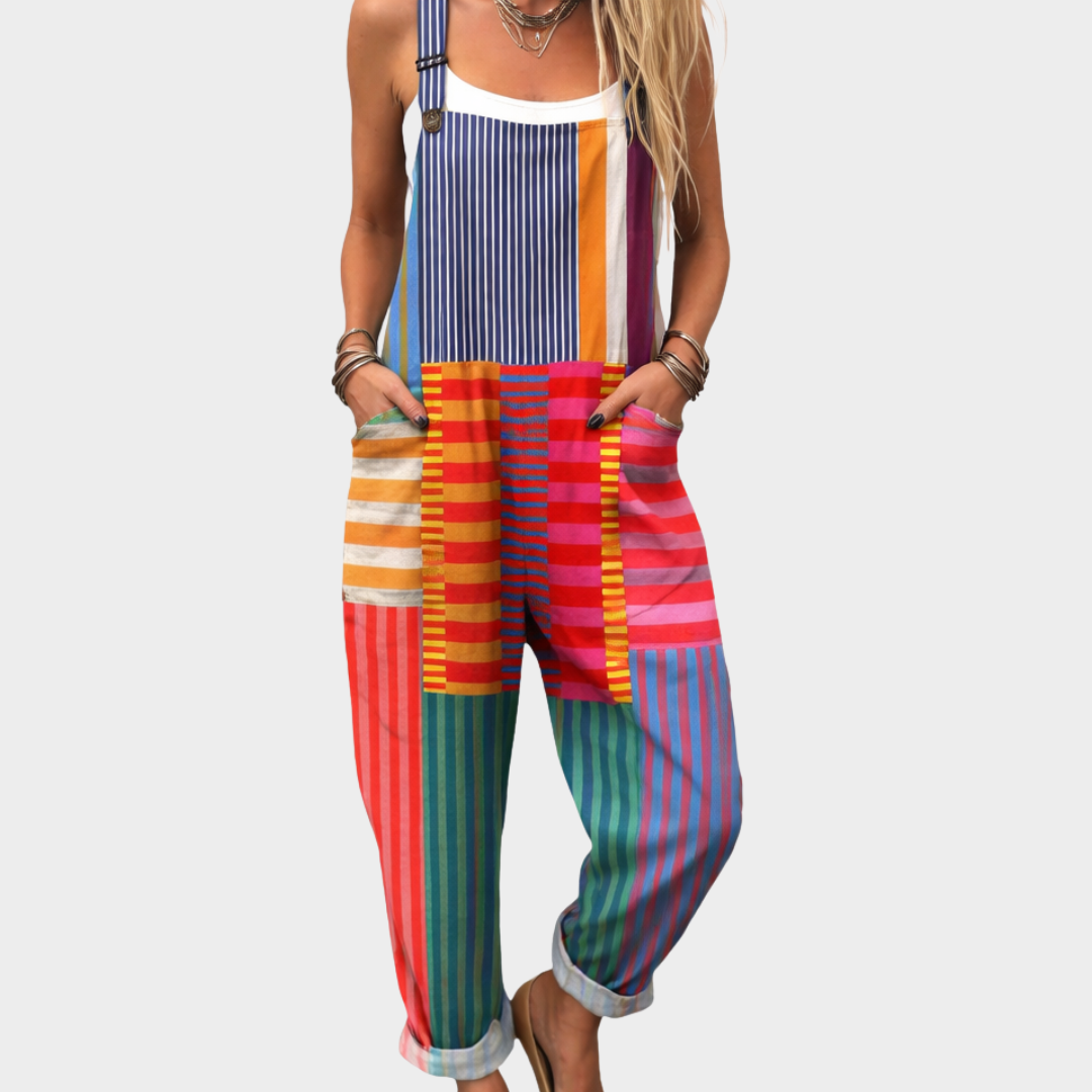 Wygodne ogrodniczki z nadrukiem