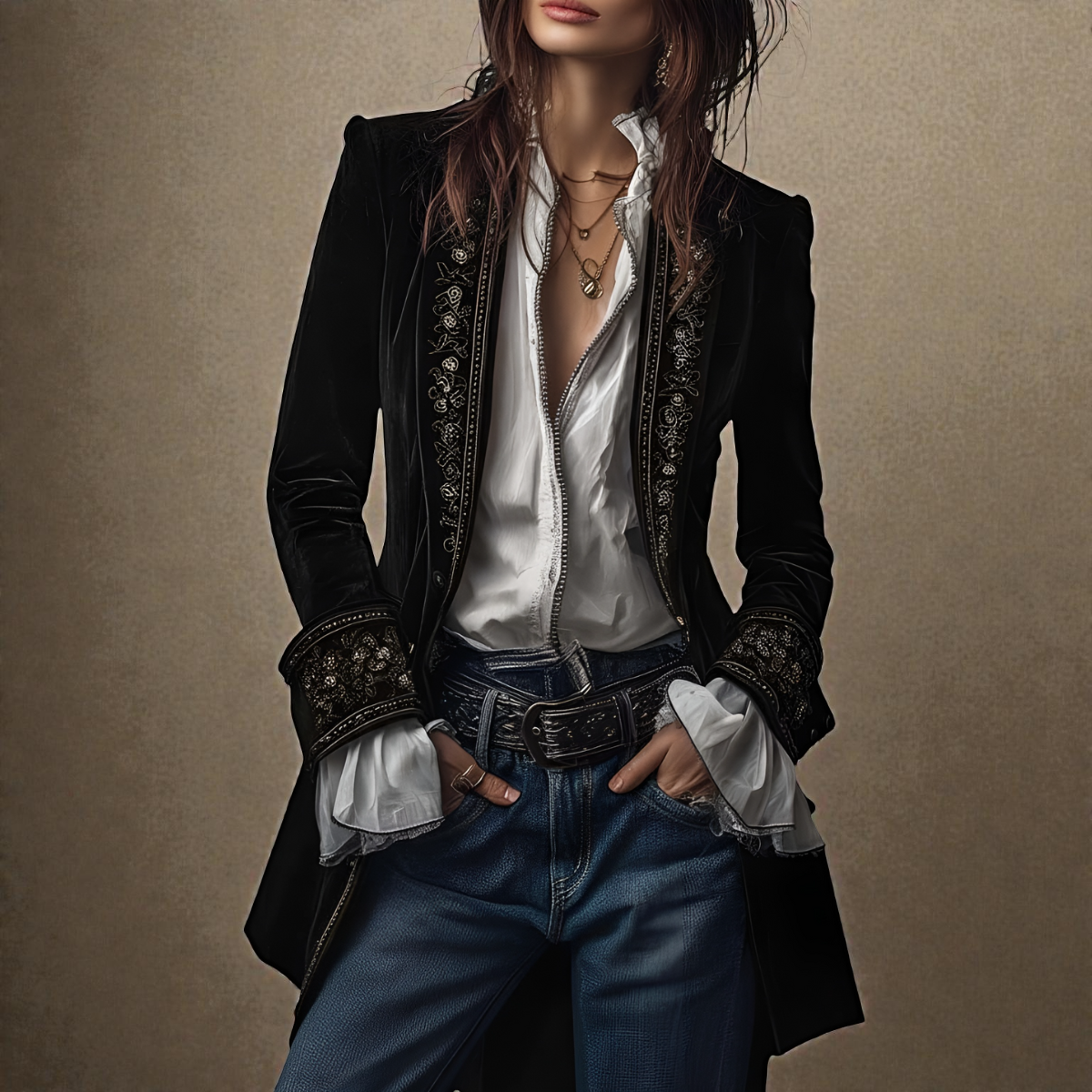 NATALIA™ | Elegancka aksamitna kurtka