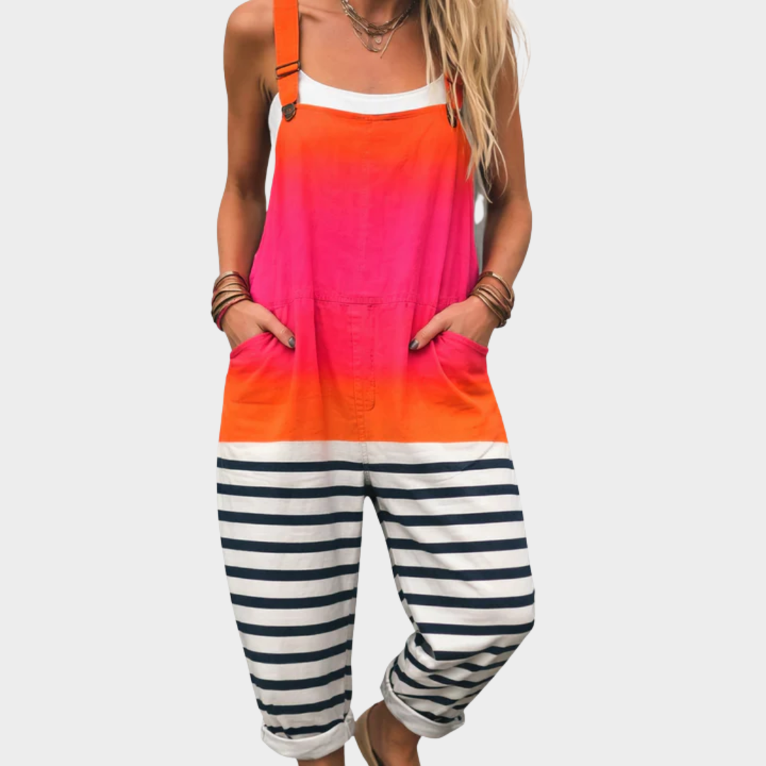 Wygodne ogrodniczki z nadrukiem