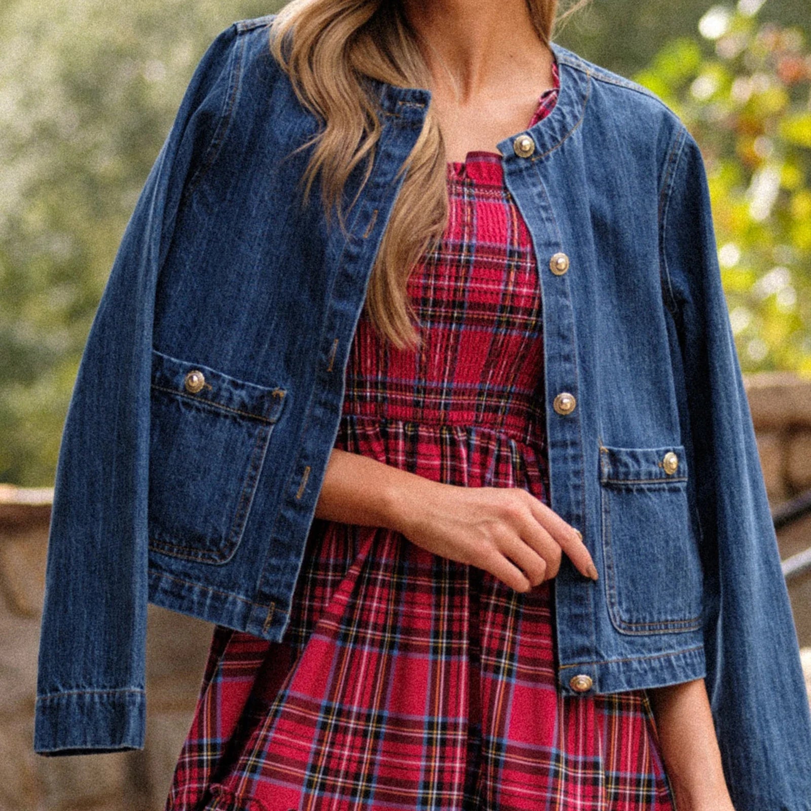 ZUZANNA| Damska sukienka bez rękawów, w kratę, A-linia, na wyposażeniu