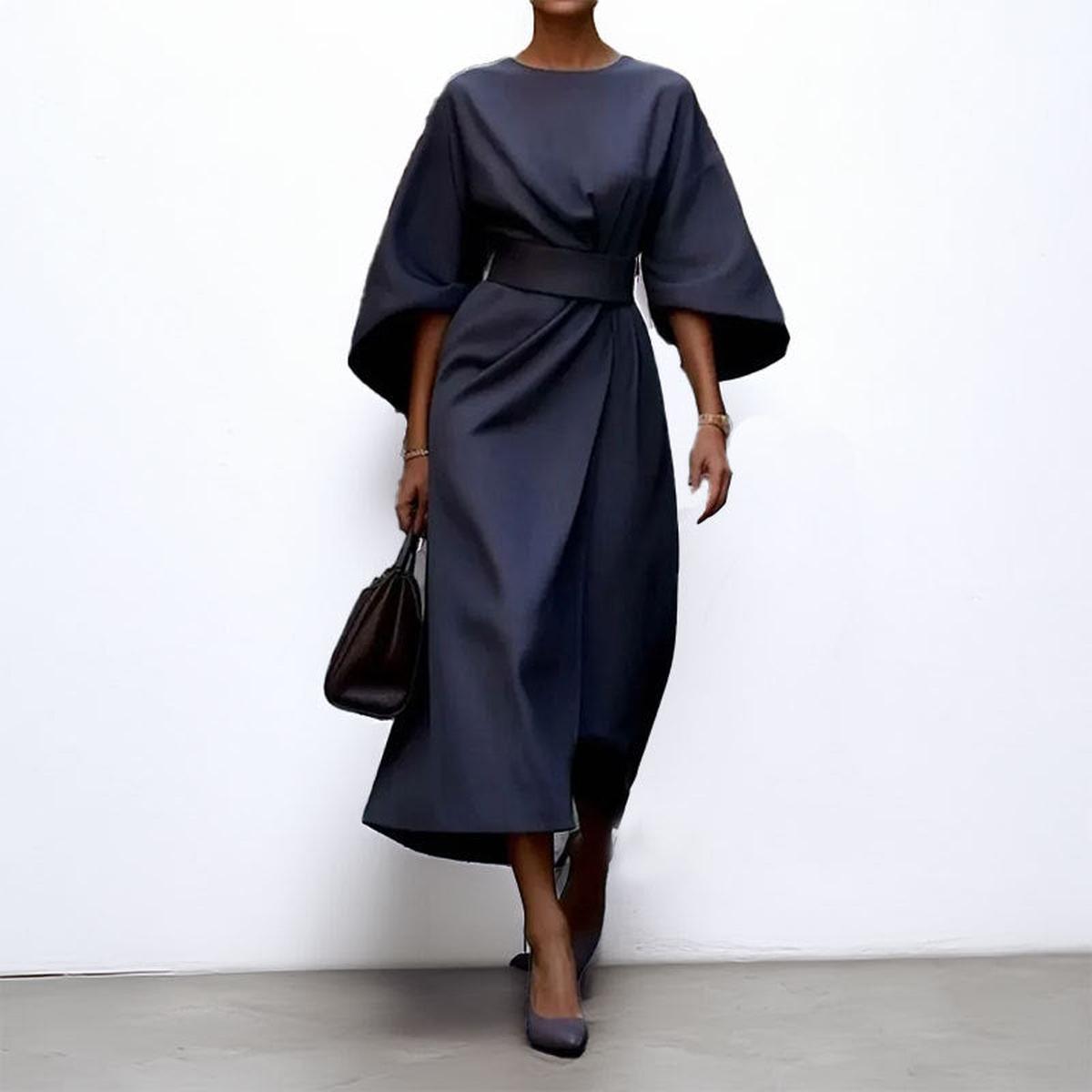 Katarzyna | Sukienka Maxi z Rękawem Kimono