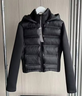 LOLA | Czarna Kurtka Puchowa z Kapturem