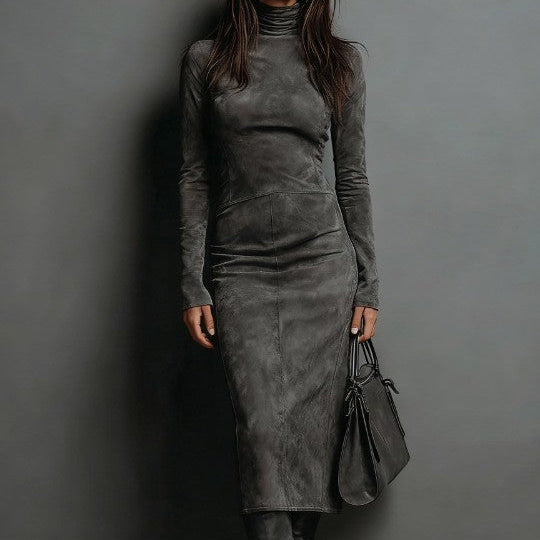 Sukienka Midi z długim rękawem